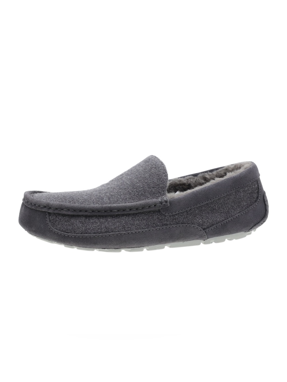 UGG Mens Ascot Charcoal Grey Slippers - Picture 1 of 5